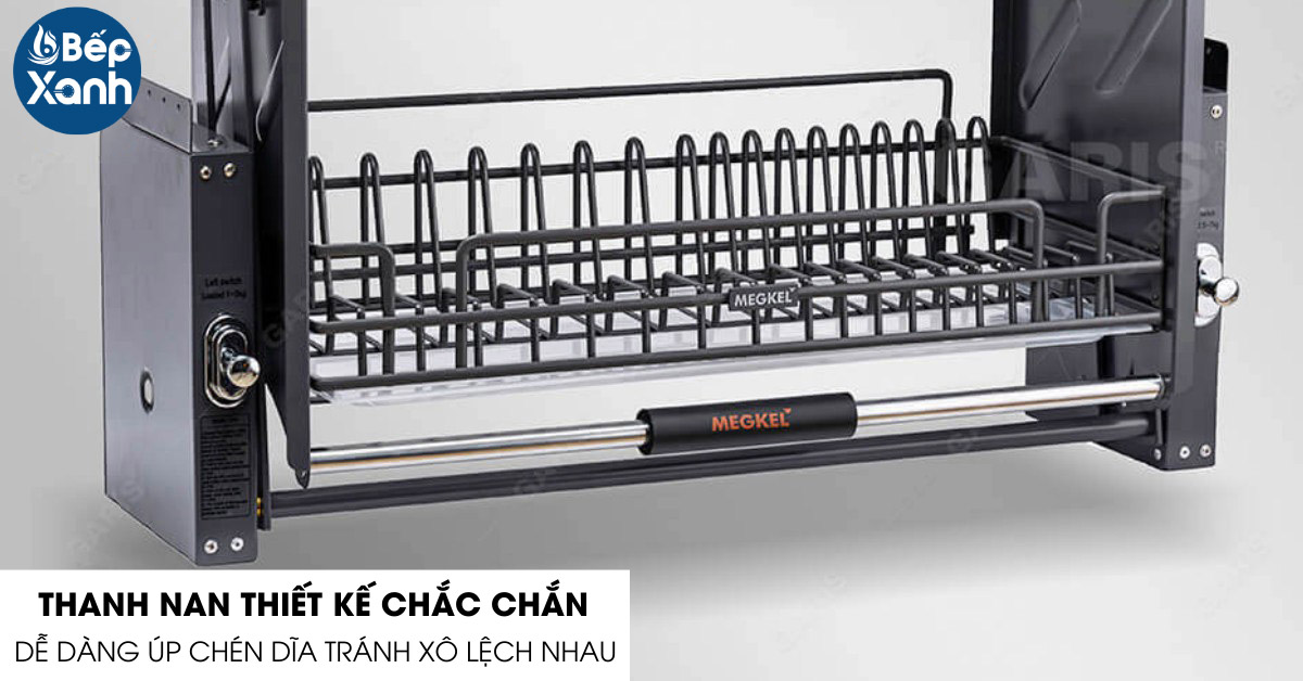 Giá bát đĩa nâng hạ Garis ML06.80N thiết kế thanh nan chắc chắn