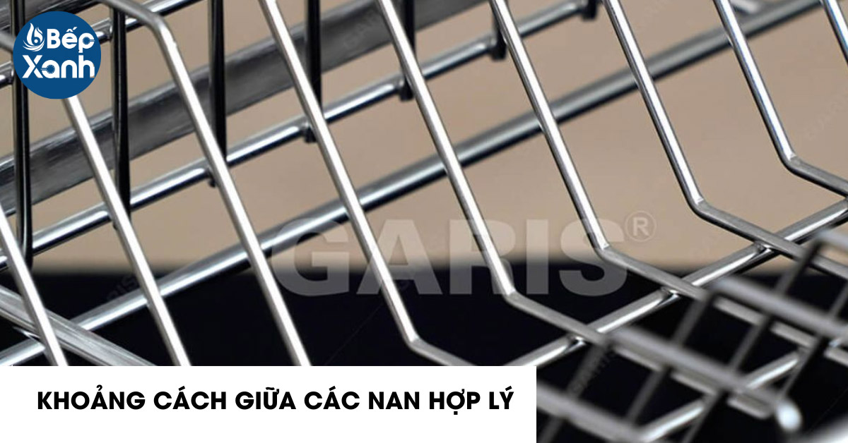 giá bát đĩa nâng hạ Garis GL06.90E khoảng cách giữa các nan hợp lý