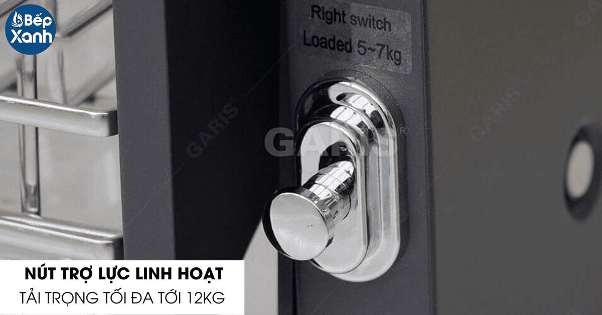 Kệ bát đĩa nâng hạ Garis ML06.90V hai nút trợ lực hai bên