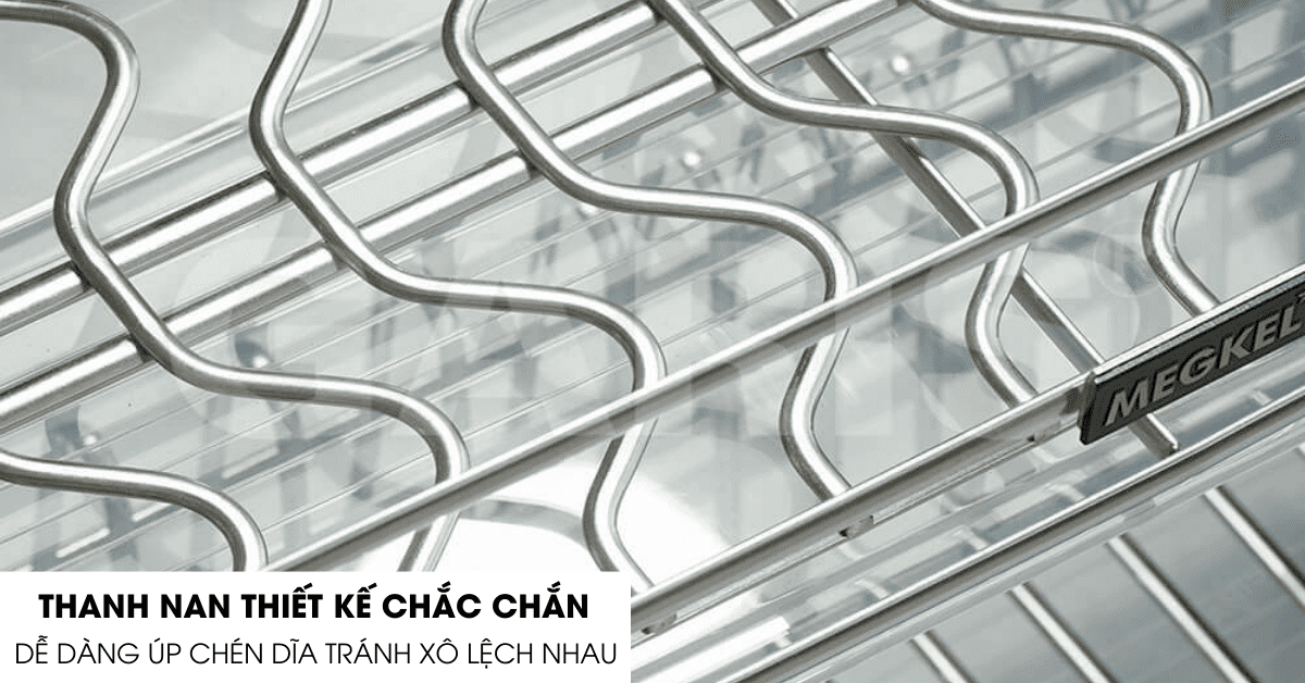 Kệ bát đĩa nâng hạ Garis ML06.90V thanh nan thiết kế chắc chắn