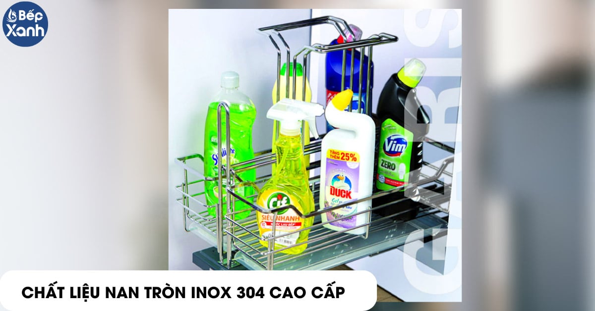 Kệ để chất tẩy rửa Garis BT02.350 chất liệu inox 304