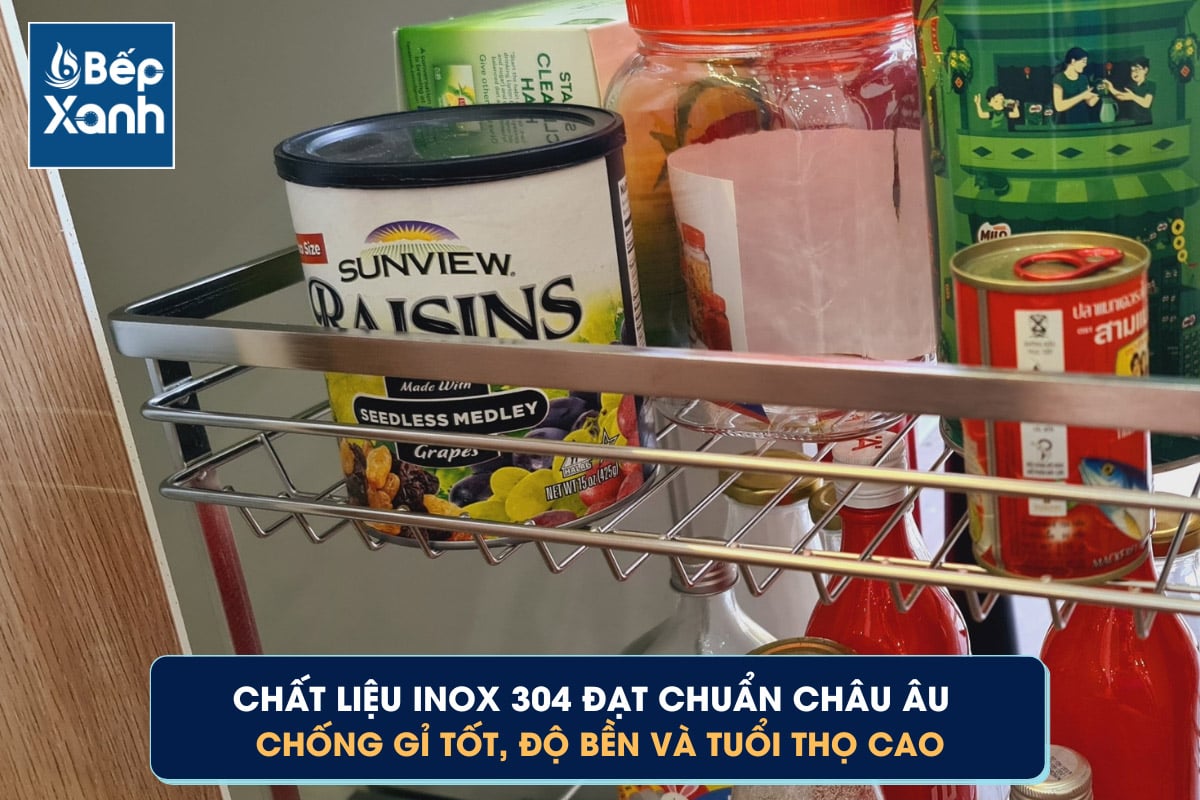 Chất liệu inox 304 bền bỉ