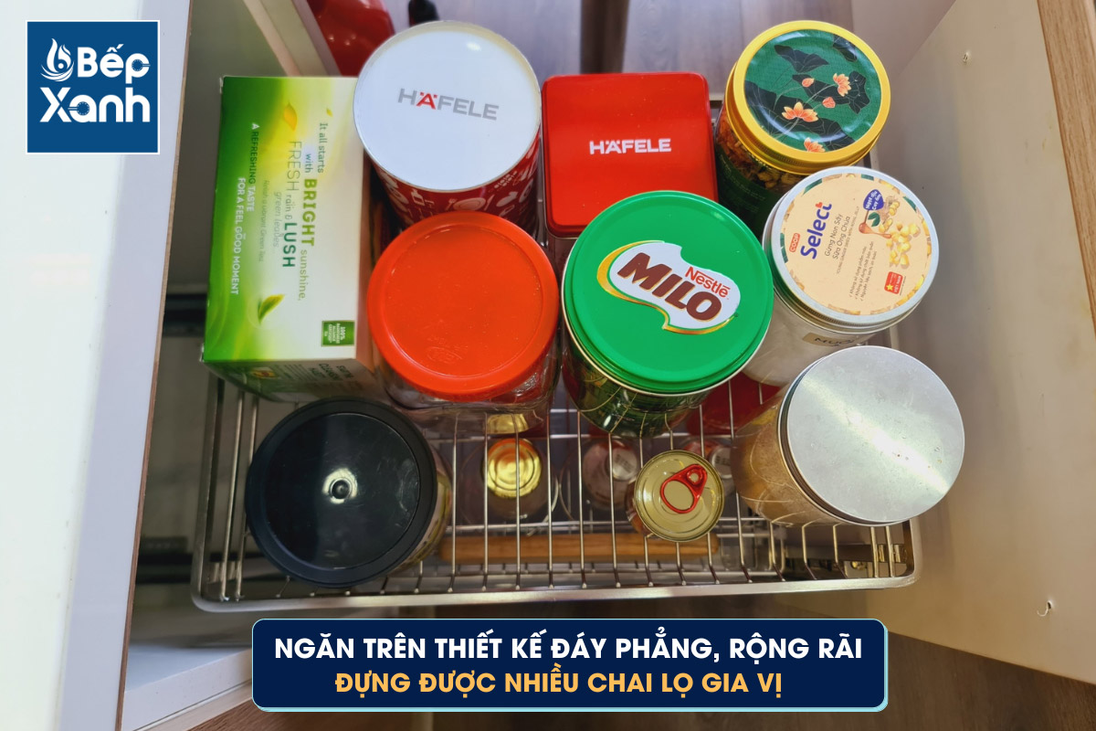 Ngăn trên giá giá vị inox 304