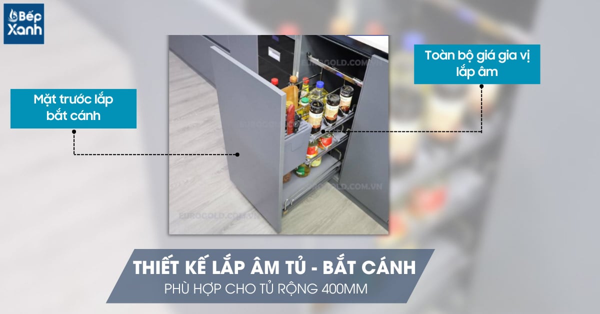 Thiết kế lắp âm tủ hiện đại