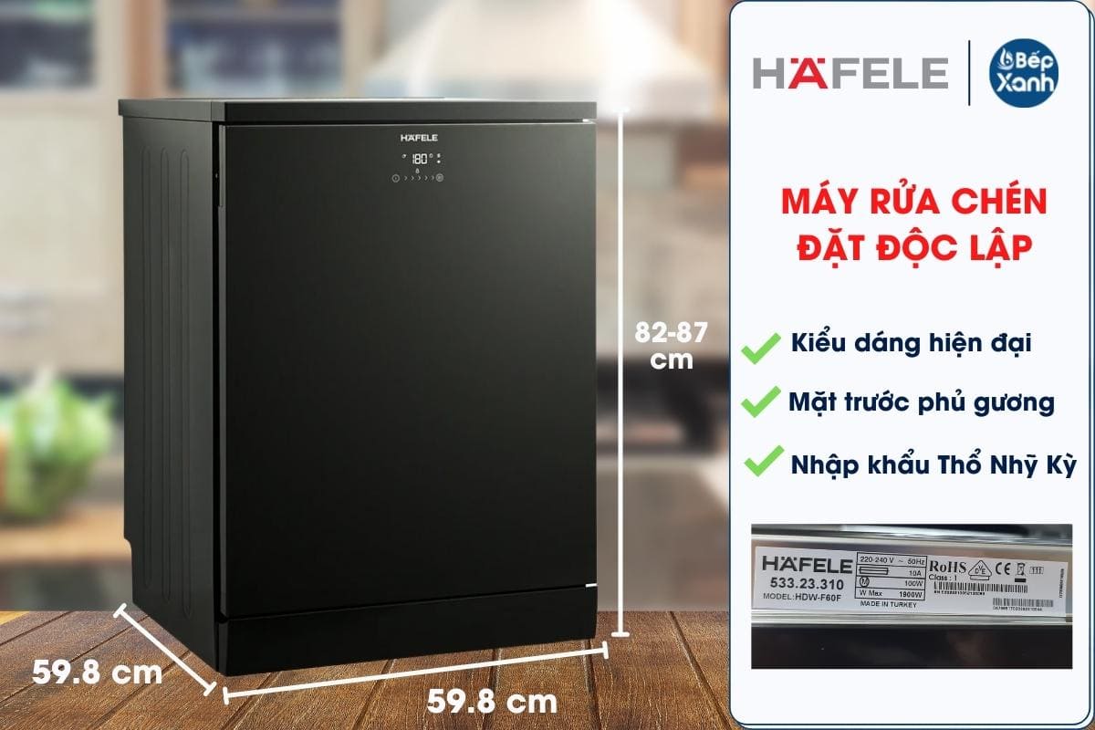 Máy rửa chén Hafele 533.23.310 nhập khẩu châu Âu