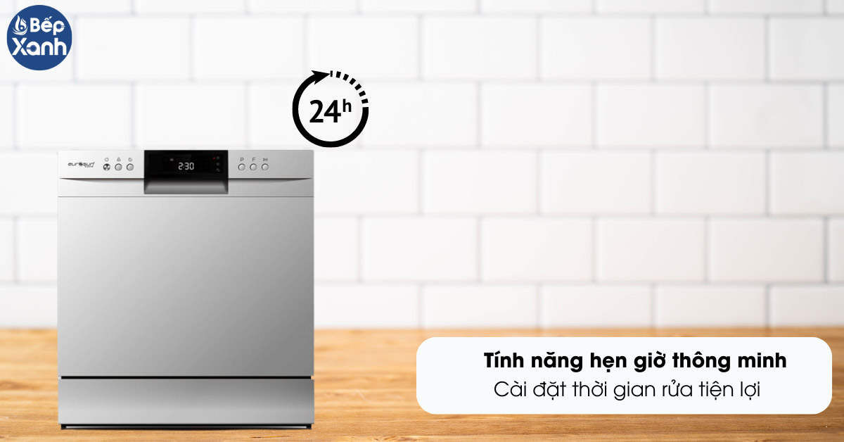 Máy rửa bát mini Eurosun SKS60E08EU tính năng hẹn giờ
