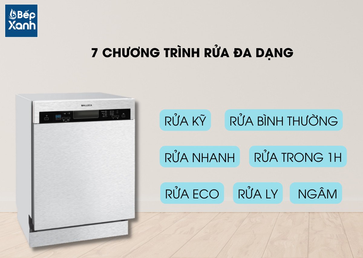 7 chương trình rửa đa dạng 7 chương trình rửa đa dạng