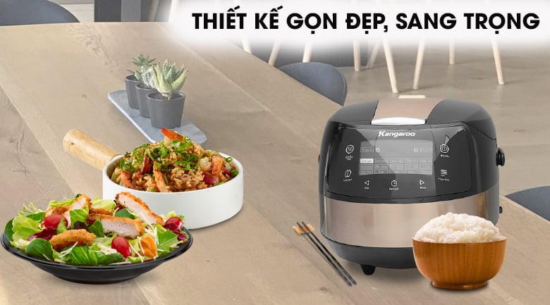Thiết kế - Nồi cơm điện tử Kangaroo 1.8 lít KG18DR8 Thiết kế - Nồi cơm điện tử Kangaroo 1.8 lít KG18DR8