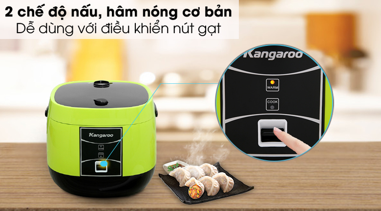 Dễ dùng - Nồi cơm nắp gài Kangaroo KG22R1 2.2 lít