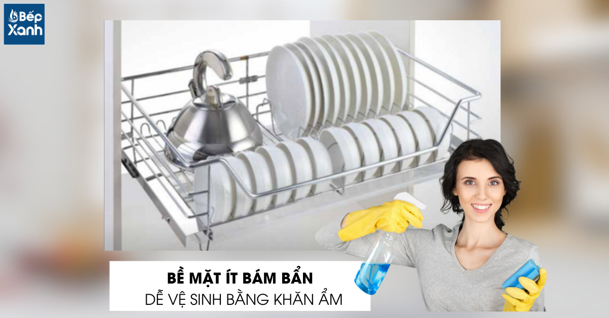 Kệ chén EG6290 inox nan tròn dễ vệ sinh