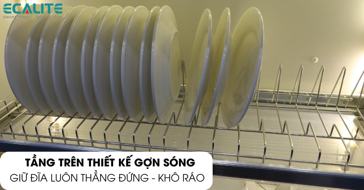 Kệ chén cố định tủ trên Ecalite EL-BR70S tầng trên
