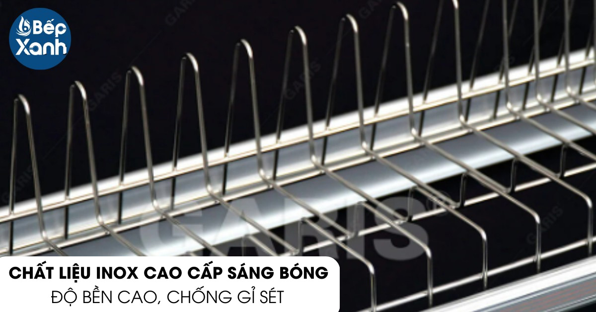 Kệ chén cố định Garis GB04.90E chất liệu Inox cao cấp