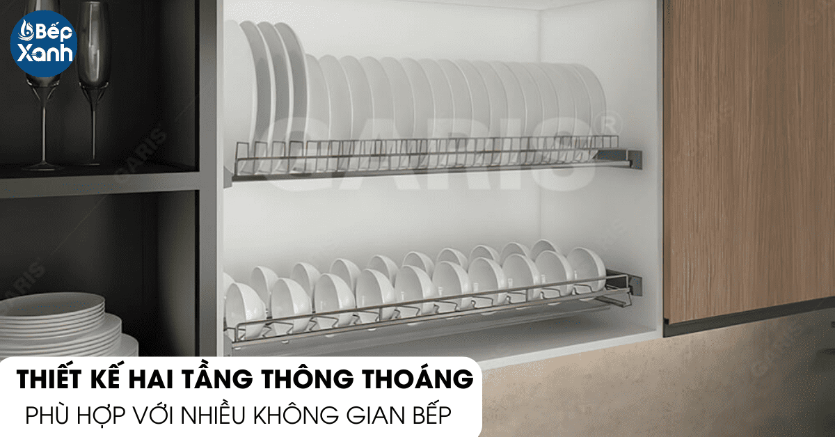 Kệ bát đĩa cố định Garis MB04.80E thiết kế