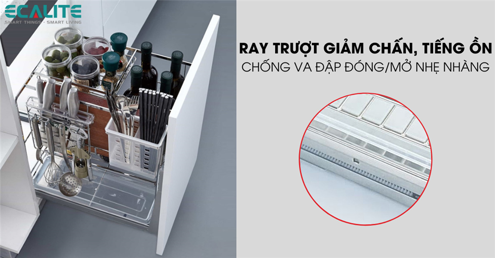 Ray trượt giẩm chấn hận chế va đập mạnh