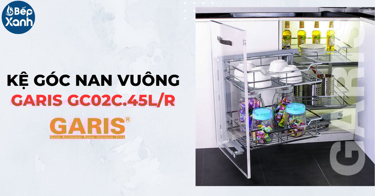 Kệ góc nan vuông Garis GC02C.45L/R 