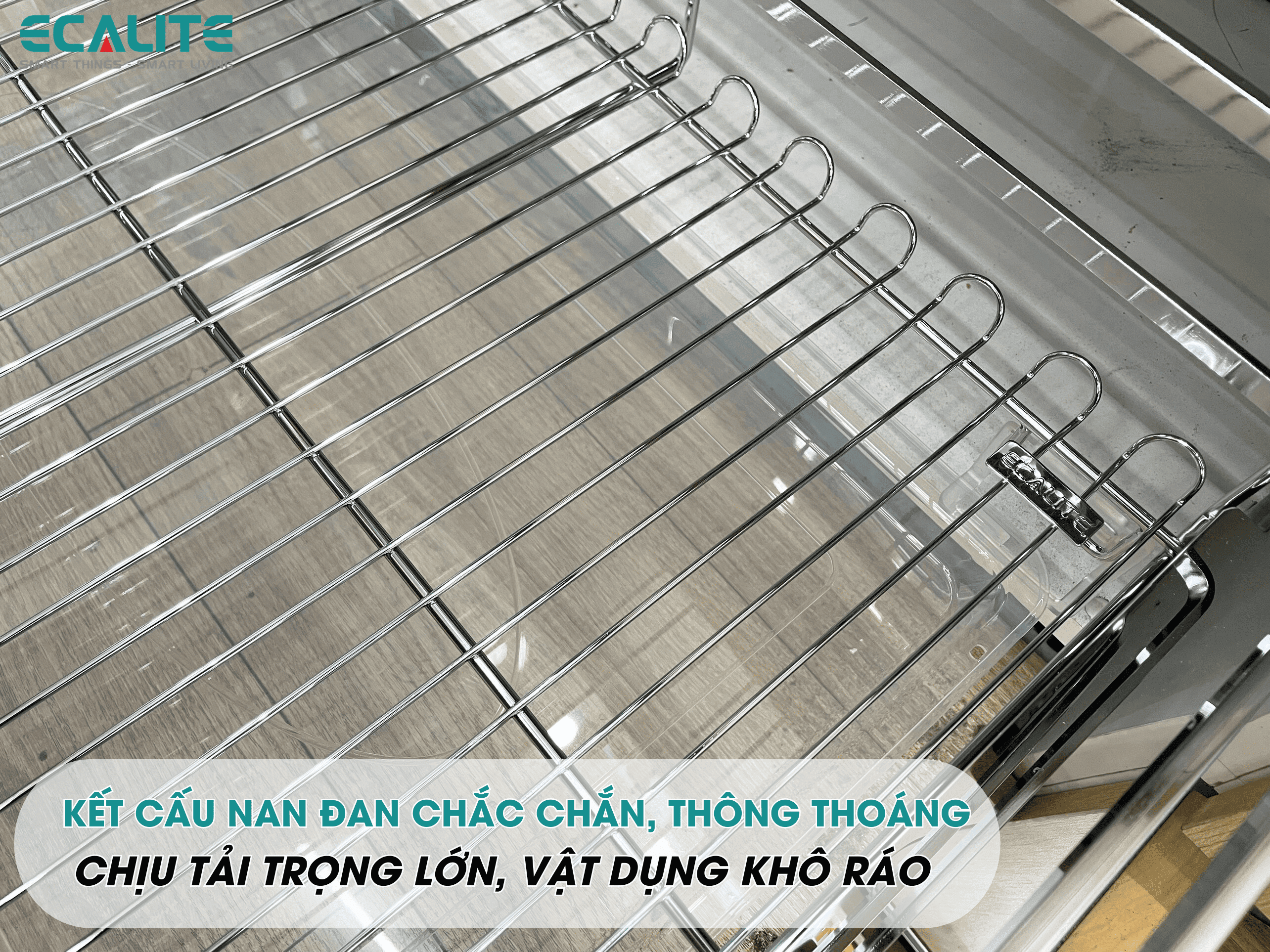 Kệ xoong nồi tủ dưới Ecalite EL-EP7003SC thiết kế thanh nan