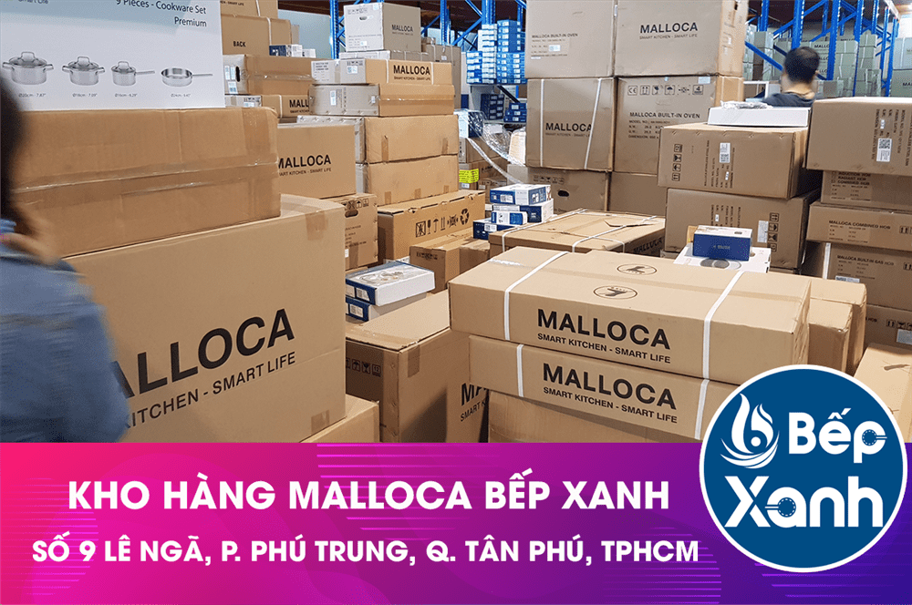 Sắp xếp thiết bị nhà bếp Malloca trong kho