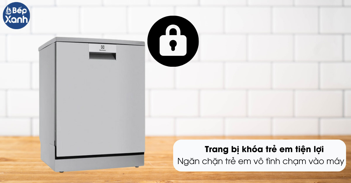 Máy rửa chén Electrolux ESF8730ROX trang bị khóa trẻ em tiện lợi