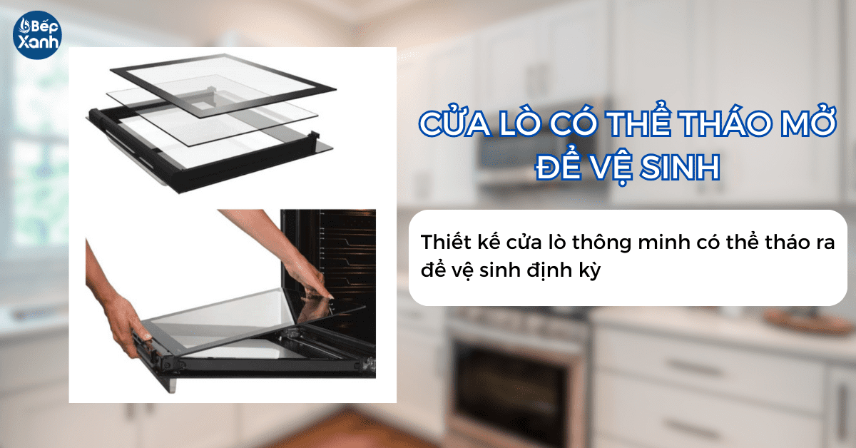 Cửa lò đóng mở giảm chấn nhẹ nhàng