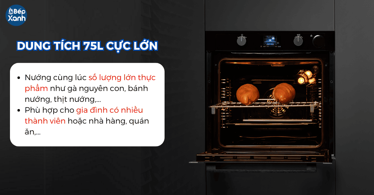 Dung tích lớn 75L