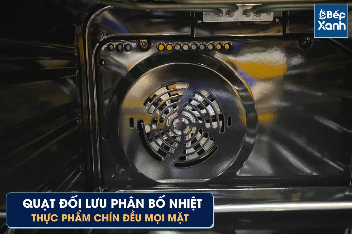 Quạt đối lưu bên trong lò âm tủ