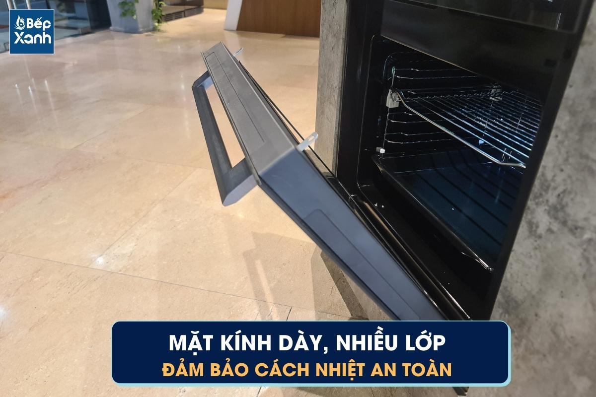 Cửa kính lò dày đảm bảo cách nhiệt tốt