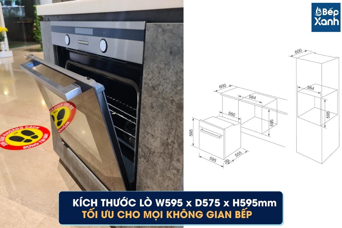 Kích thước lò nướng âm tủ MOV-72 PYRO