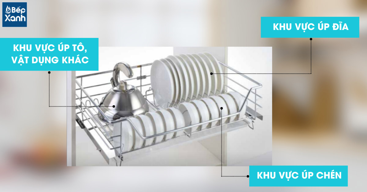 Phân chia khu vực úp chén đĩa hợp lý