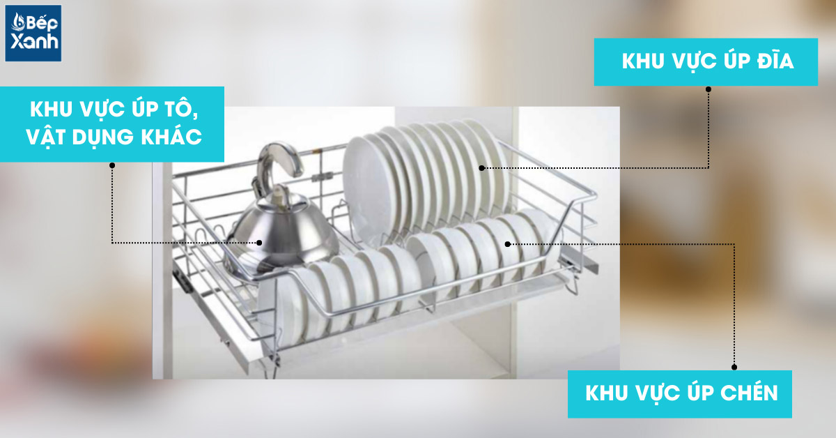 Phân chia khu vực úp chén đĩa hợp lý