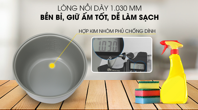 Lòng nồi Nồi cơm điện nắp gài Kangaroo 1.2 lít KG12RC1