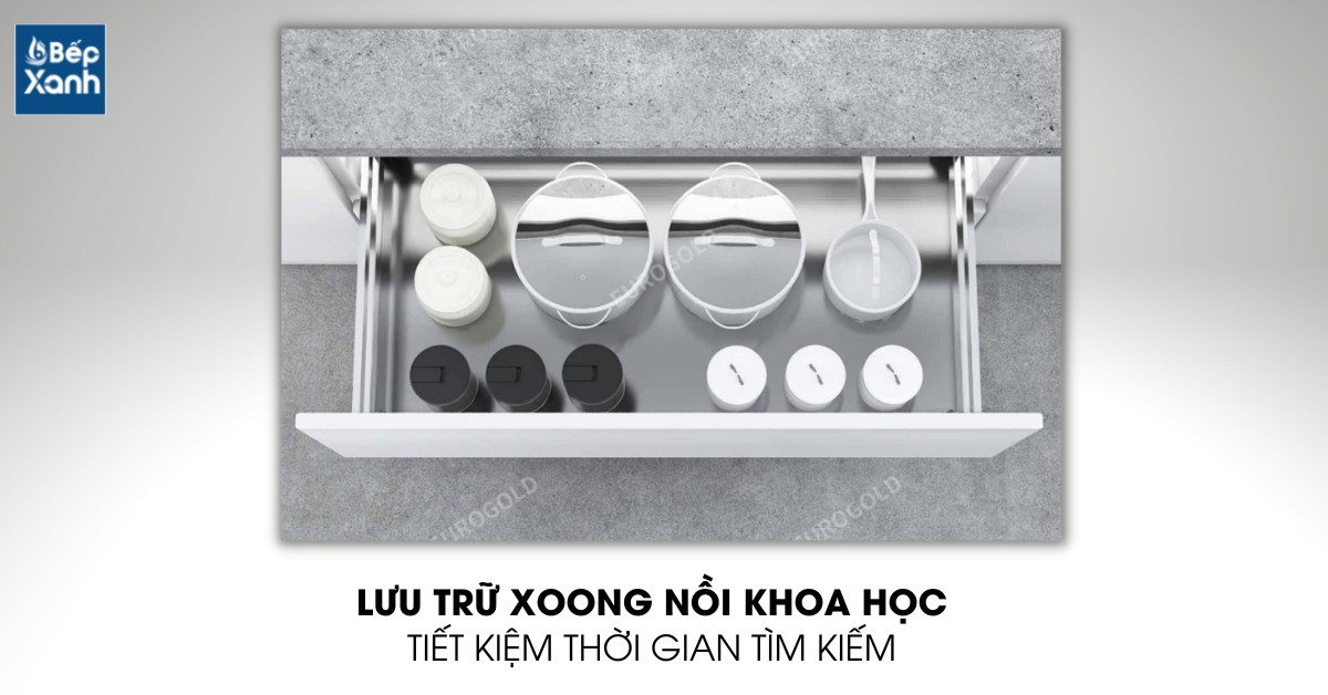 Eurogold EU130600 để được nhiều nồi chảo cùng lúc