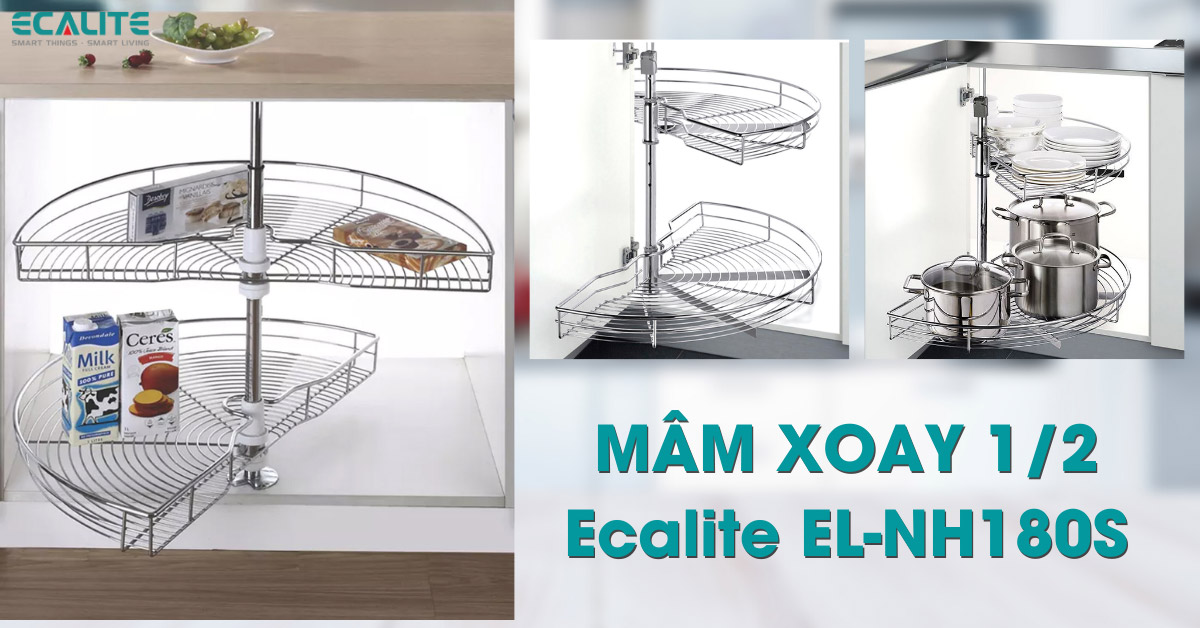 Mâm xoay 1/2 Revolving Basket Ecalite EL-NH180S
