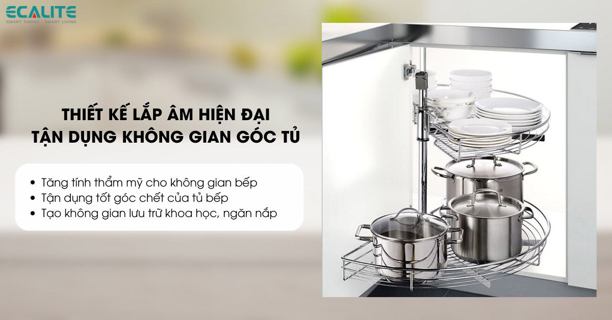 mâm xoay EL-NH180S lắp âm hiện đại