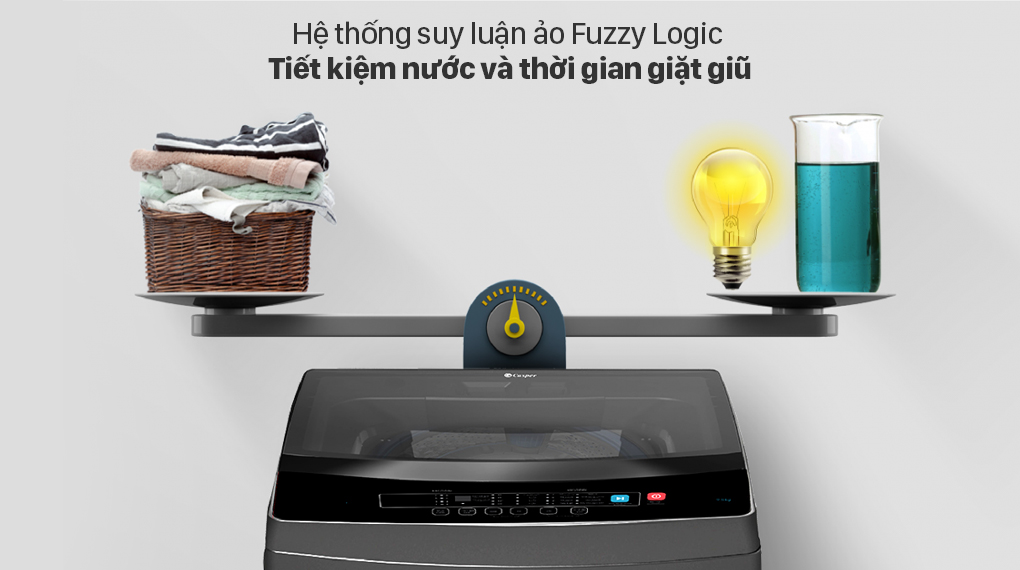Máy giặt Casper 7.5 kg WT-75N70BGA - Hệ thống Fuzzy Logic