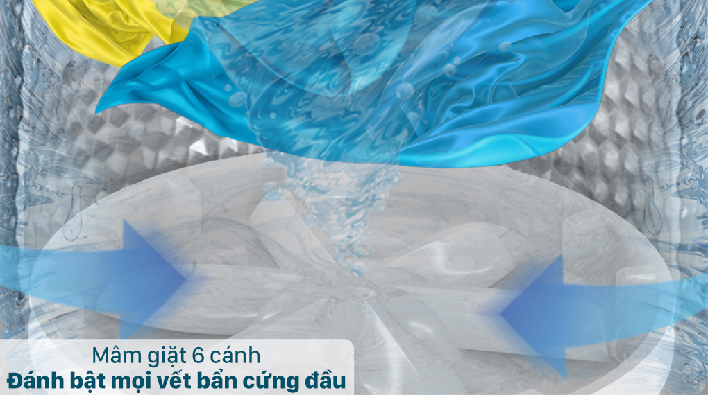 Máy giặt Casper 7.5 kg WT-75N70BGA - Mâm giặt 6 cánh