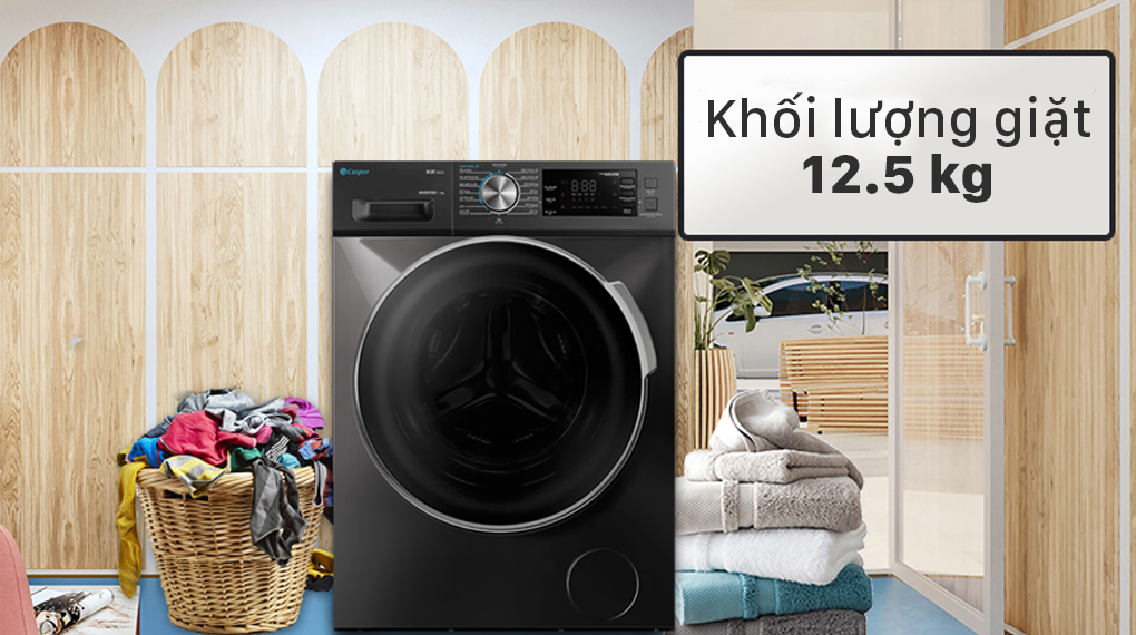Máy giặt Casper Inverter 12.5 kg WF-125I140BGB - Khối lượng 12.5 kg Máy giặt Casper Inverter 12.5 kg WF-125I140BGB - Khối lượng 12.5 kg