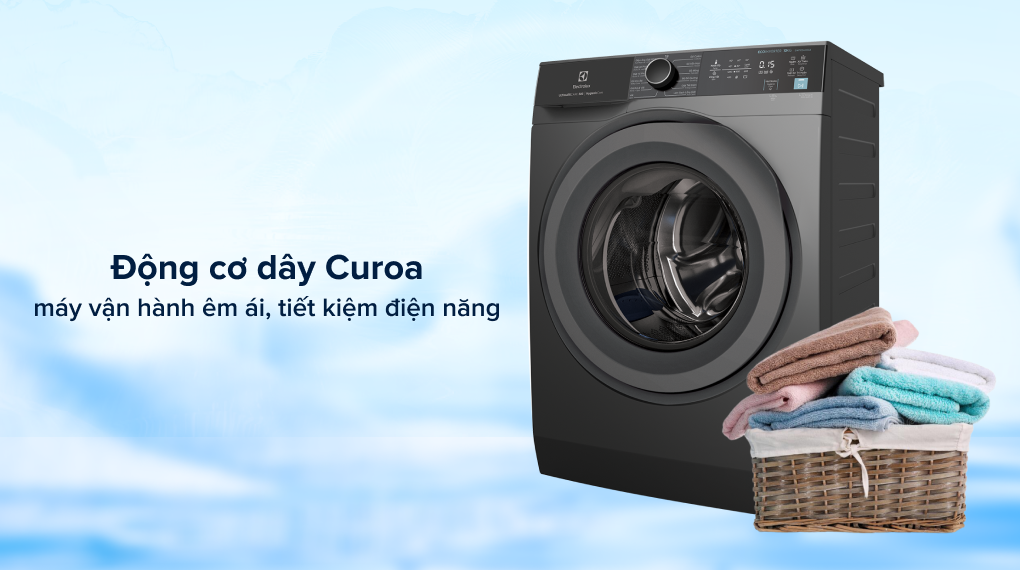 Máy giặt Electrolux Inverter 10 kg EWF1024M3SB - Động cơ dây Curoa Máy giặt Electrolux Inverter 10 kg EWF1024M3SB - Động cơ dây Curoa