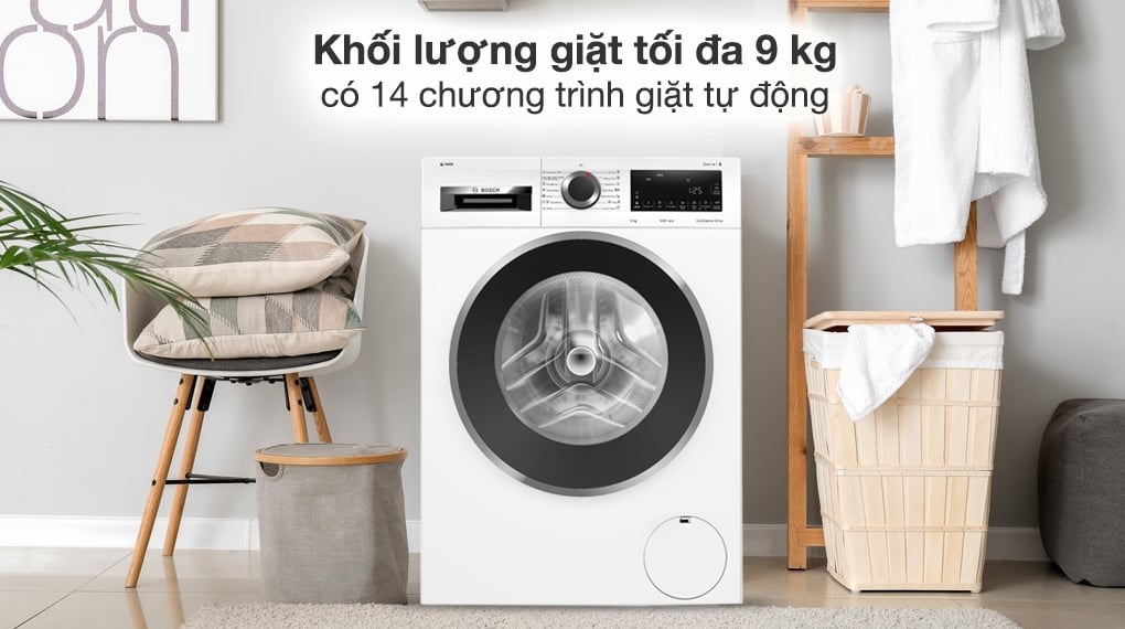 Máy giặt Bosch 9 kg WGG244A0SG - Khối lượng giặt và chương trình giặt Máy giặt Bosch 9 kg WGG244A0SG - Khối lượng giặt và chương trình giặt