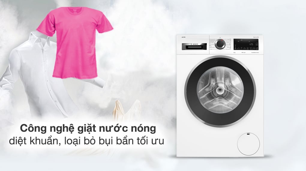 Máy giặt Bosch 9 kg WGG244A0SG - Công nghệ giặt đặc biệt Máy giặt Bosch 9 kg WGG244A0SG - Công nghệ giặt đặc biệt