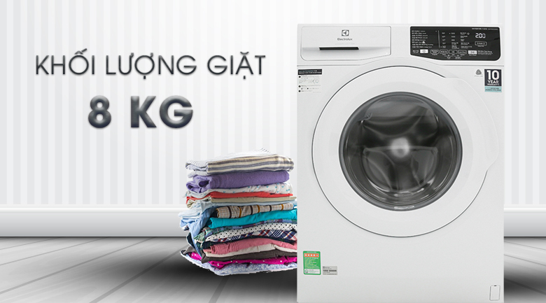Khối lượng giặt 8 kg - Máy giặt Electrolux 8 Kg EWF8025EQWA