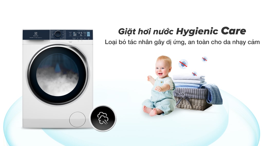 Máy giặt Electrolux Inverter 9 kg EWF9042Q7WB - Giặt hơi nước Hygienic Care