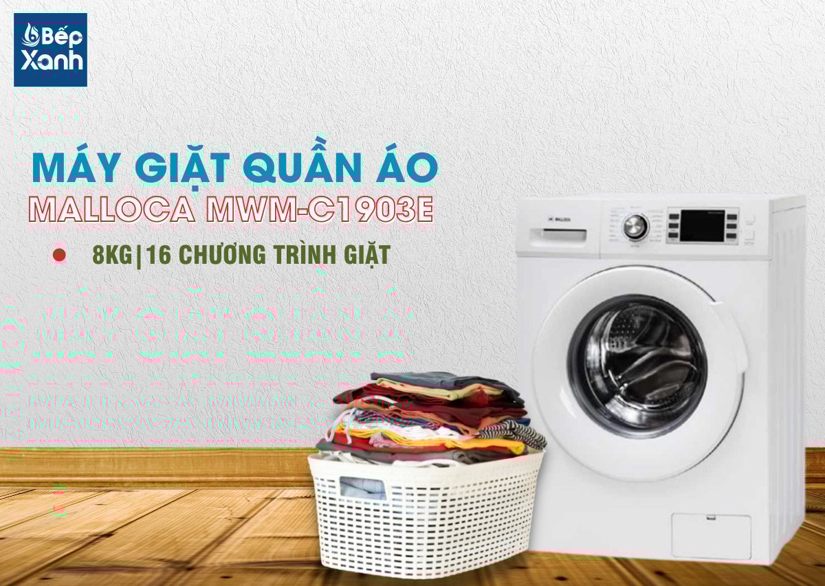 Máy giặt quần áo Malloca MWM-C1903E