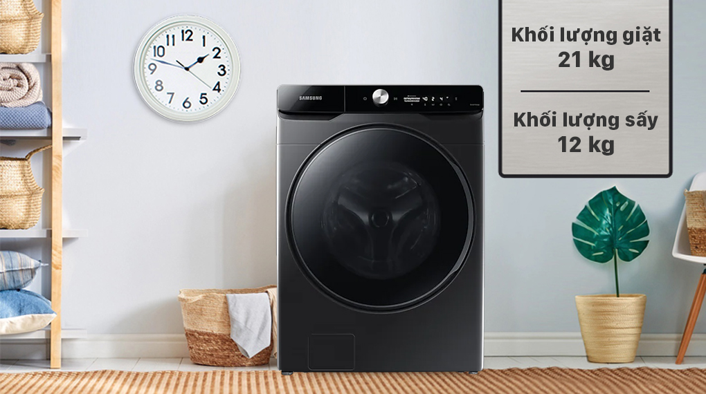 Máy giặt sấy Samsung Inverter 21 kg WD21T6500GV/SV - Khối lượng 21 kg Máy giặt sấy Samsung Inverter 21 kg WD21T6500GV/SV - Khối lượng 21 kg