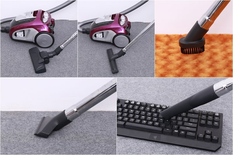 Hút mụi tiện lợi với 5 loại đầu hút - Máy hút bụi Electrolux ZVE4110FL 2000 W