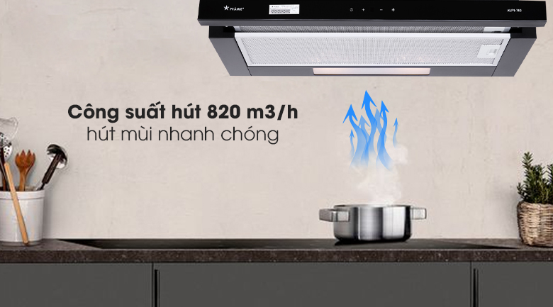 Công suất - Máy hút mùi Pramie ALP9-700 Công suất - Máy hút mùi Pramie ALP9-700