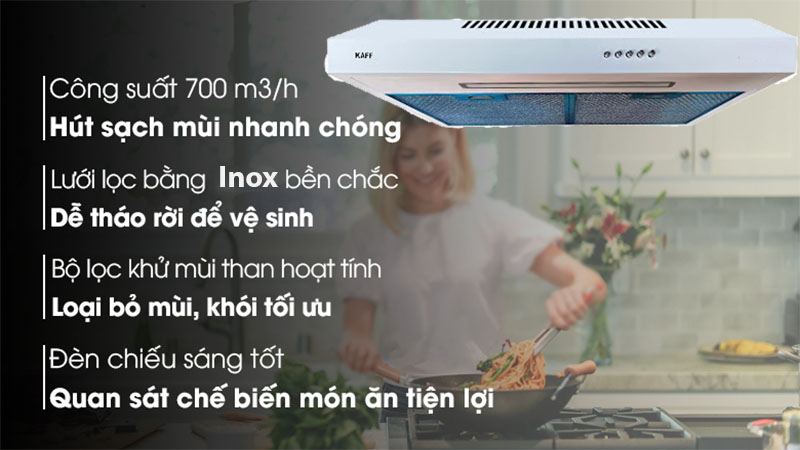 Máy hút mùi cổ điển Kaff KF-SL60KW
