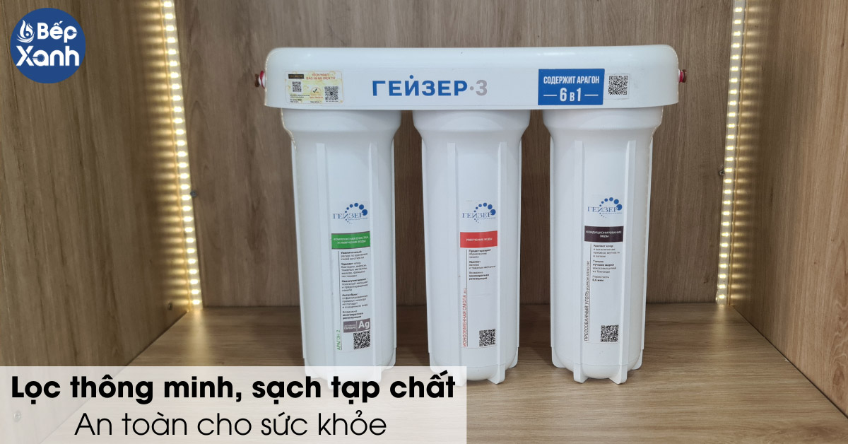 Máy lọc nước Nano Geyser 3 lọc thông minh, sạch tạp chất