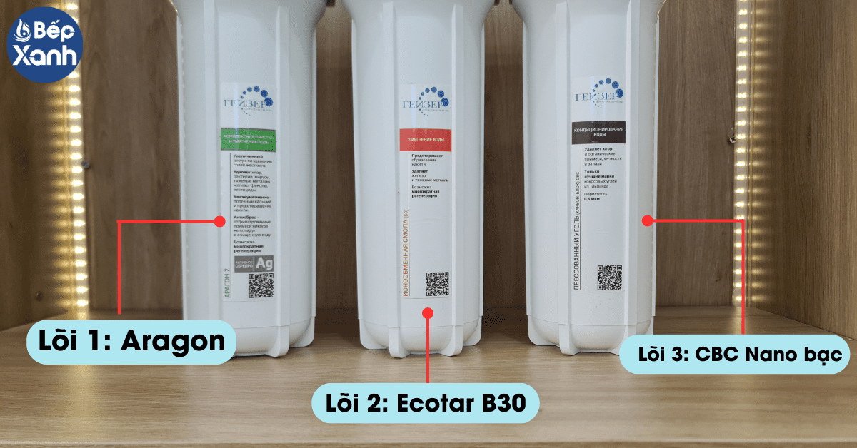 3 lõi lọc nước tiên tiến