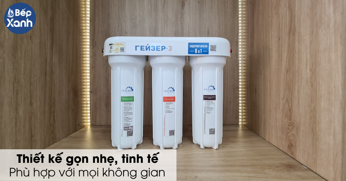 Máy lọc nước Nano Geyser 3 thiết kế gọn nhẹ tinh tế