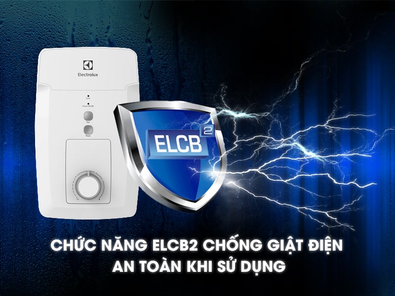 Máy nước nóng Electrolux EWE451GX-DWR có cầu dao chống giật điện Máy nước nóng Electrolux EWE451GX-DWR có cầu dao chống giật điện